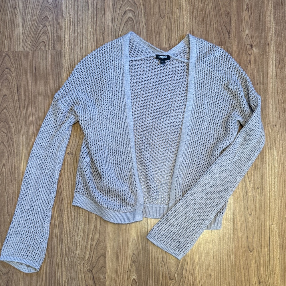 EXPRESS | biege open front cardigan
